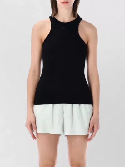 Anine Bing Ribbed Sleeveless Tank Top In Black