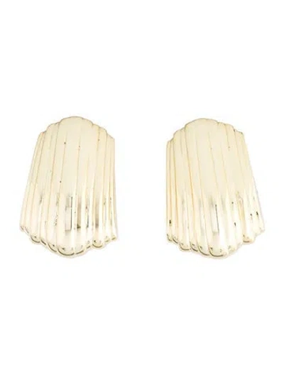 Pre-owned Anine Bing Ribbed Stud Earrings In Multi