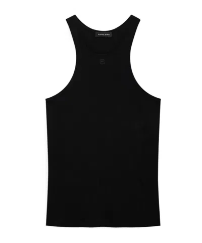 Anine Bing Ribbed Tank Top In Black