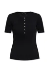 Anine Bing Striped Long Sleeve Tshirt In Black