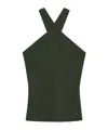 Anine Bing Brea Viscose Blend Knit Top In Black