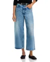 Anine Bing Rick High Rise Ankle Wide Leg Jeans In Alto Blue In Alto Blue