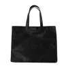 Anine Bing Large Rectangular Black Calfskin Shopping Bag In Black