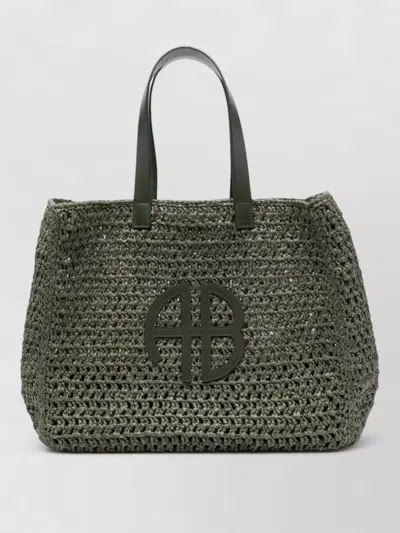 Anine Bing Rio Large Tote Bag Dual Handles In Green