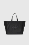 Anine Bing Large Rio Tote In Black Recycled Leather