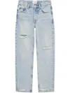 Anine Bing Front Button Fastened Ripped Jeans In Blue