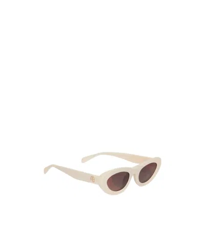 Anine Bing Roma Sunglasses In Ivory