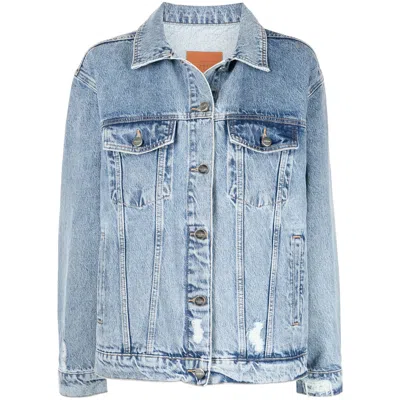 Anine Bing Rory Denim Jacket In Blue