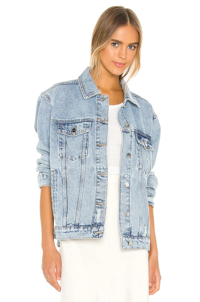 Anine Bing Rory Denim Trucker Jacket In Blue