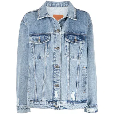 Anine Bing Rory Denim Jacket In Blue