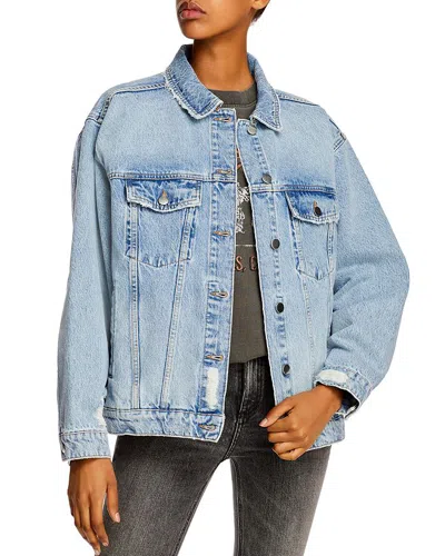 Anine Bing Rory Denim Jacket In Blue