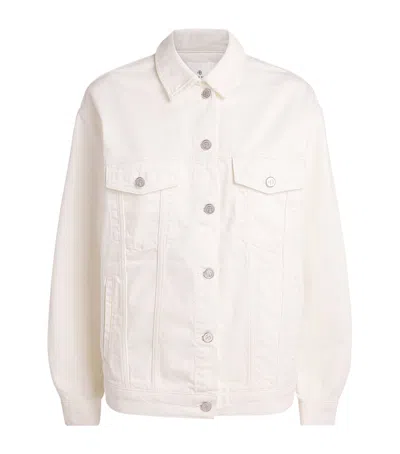 Anine Bing Rory Denim Jacket In Ivory