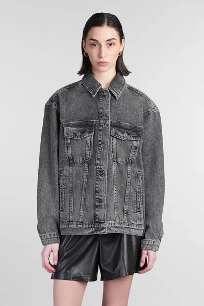 Anine Bing Rory Denim Jackets In Grey