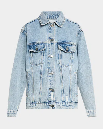 Anine Bing Rory Denim Jacket In Blue
