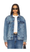Anine Bing Rory Cotton Denim Jacket In 复古靛蓝色