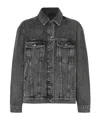 Anine Bing Rory Denim Jackets In Grey Cotton In Black