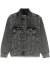 Anine Bing Rory Denim Jackets In Grey Cotton In Grey