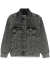 Anine Bing Rory Denim Jackets In Grey Cotton In Grey