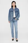 Anine Bing Rory Cotton Denim Jacket In Indigo
