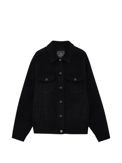 Anine Bing Rory Wool Jacket In Black