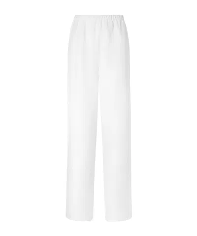 Anine Bing Roslyn Woven Wide-leg Pants In White