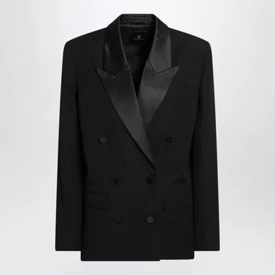 Anine Bing Ross Double-breasted Jacket In Black