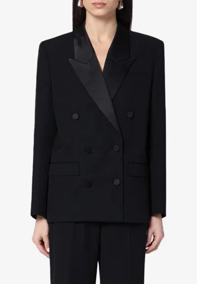 ANINE BING ROSS DOUBLE-BREASTED TUXEDO BLAZER