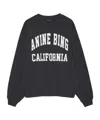 Anine Bing Miles Relaxed-fit Oversized Cotton Sweatshirt With Contrasting Logo In Black