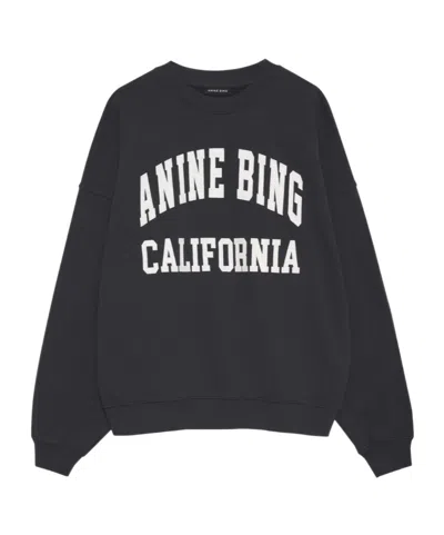 ANINE BING ANINE BING MILES LOGO-PRINTED CREWNECK SWEATSHIRT