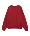 Anine Bing Miles Oversized Embroidered Cotton-jersey Sweatshirt In Red