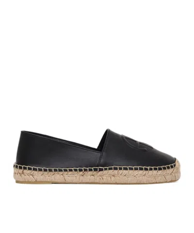 Anine Bing Round Toe Espadrilles In Black