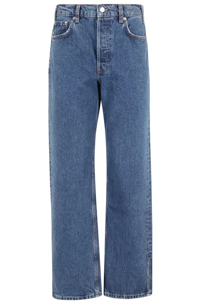 Anine Bing Indigo-blue Kate Jeans Women In Brown