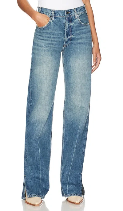 Anine Bing Roy Jeans Woman Blue In Cotton