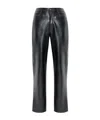 Anine Bing Leather Roy Trousers In Black