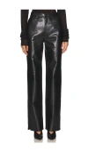Anine Bing Leather Roy Trousers In Black Recycled Leather
