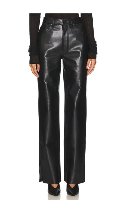 Anine Bing Roy Pant In Black Recycled Leather