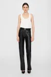 Anine Bing Roy Pant In Black Recycled Leather In Black