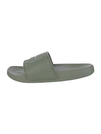 Pre-owned Anine Bing Rubber Slides In Green