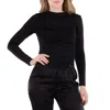 Anine Bing Ruched Jersey Texture Top In Black