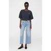Anine Bing Rudy T-shirt In Black Cotton In Blue