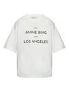 Anine Bing Graphic Crew Neck Top In White