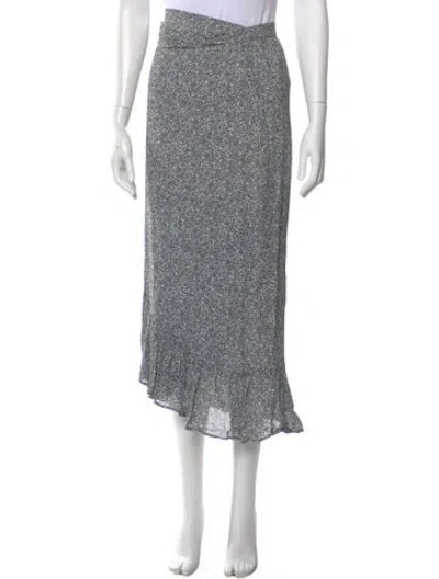 Pre-owned Anine Bing Ruffle Embellishment Midi Length Skirt In Black