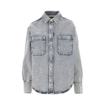 Anine Bing 'samy' Denim Shirt In Blue