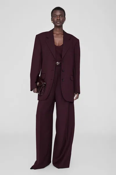 Anine Bing Sara Blazer In Bordeaux
