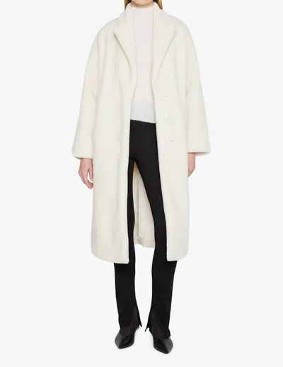 Anine Bing Sasha Coat In Cream In White