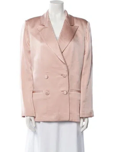 Pre-owned Anine Bing Satin Blazer In Pink