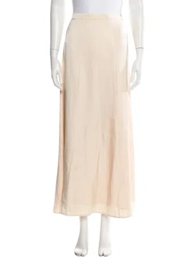 Pre-owned Anine Bing Satin Midi Length Skirt In Neutral