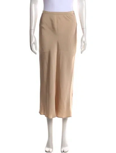 Pre-owned Anine Bing Satin Midi Length Skirt In Neutrals