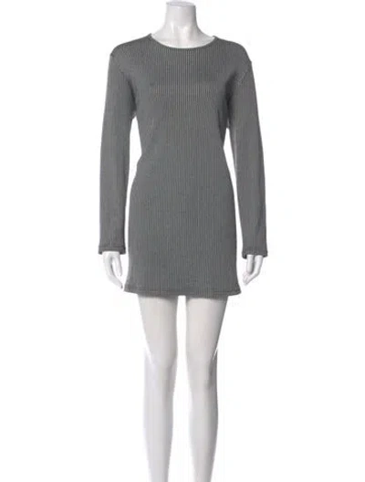 Pre-owned Anine Bing Scoop Neck Mini Dress In Black