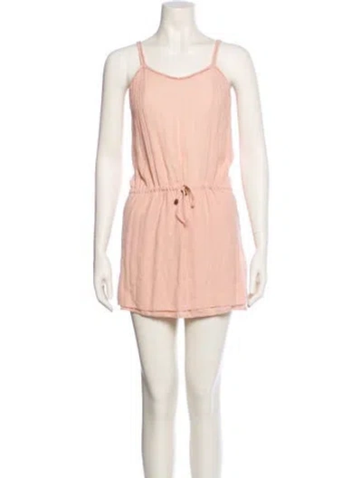 Pre-owned Anine Bing Scoop Neck Mini Dress In Pink